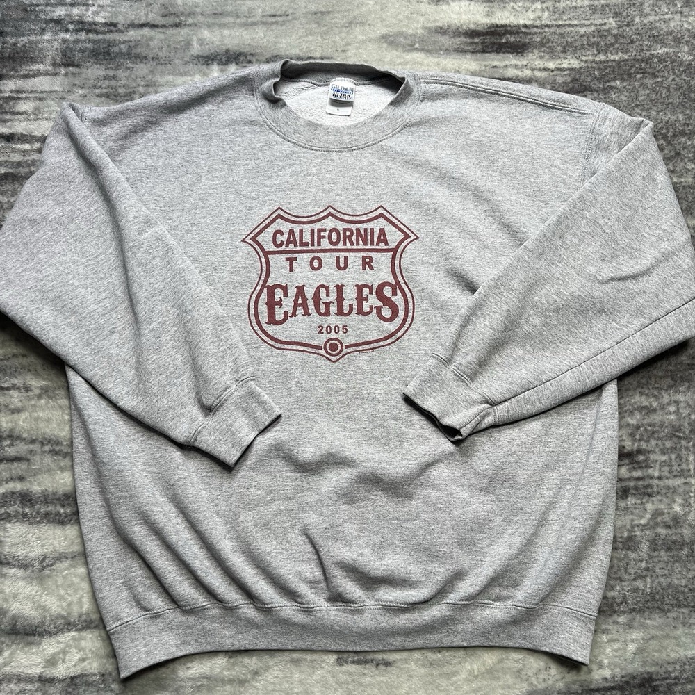 Vintage Y2K Eagles 2005 California Tour Gildan Crewneck Sweatshirt XL